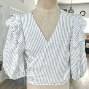 Charlie Holiday Beach Stripe Tie Front Plunge